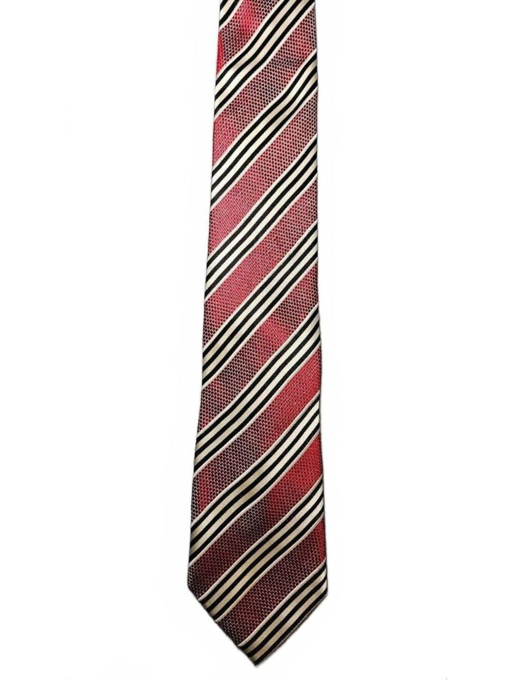 Donald J Trump Signature Tie 100% Silk Red Black White